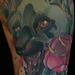 Tattoos - traditional color wolf tattoo, Gary Dunn Art Junkies Tattoo - 78621